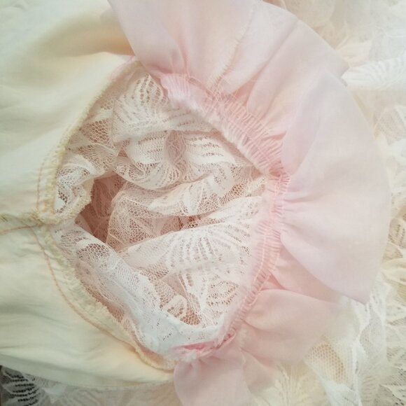 Alicia 7 8 Pink Floral Lace Fairy Tale Princess Dress Vintage USA Victorian Rege - Picture 5 of 11